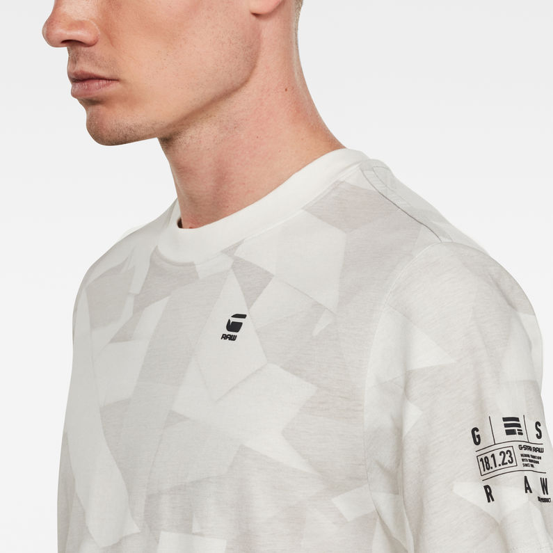 G-Star RAW® Tape Camo AOP T-Shirt Grey detail shot