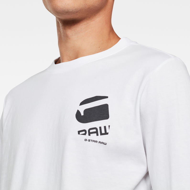 G-Star RAW® Big Logo Back GR T-Shirt White detail shot
