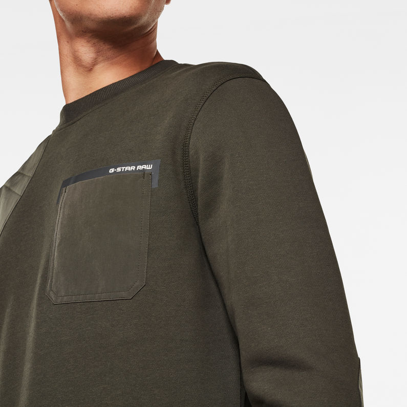 G-Star RAW® Hunting Patch Sweater Grey detail shot
