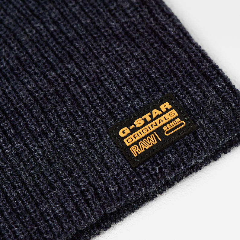 G-Star RAW® Cart Beanie Dark blue detail shot buckle
