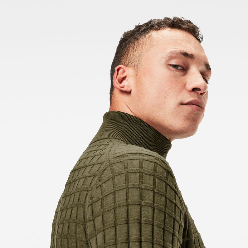 G-STAR Outlet Jersey Core Table Knitted Verde detail shot