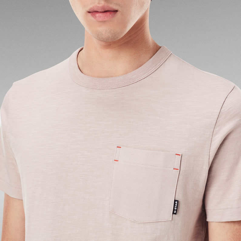 G-STAR Outlet Contrast Mercerized Pocket T-Shirt Pink