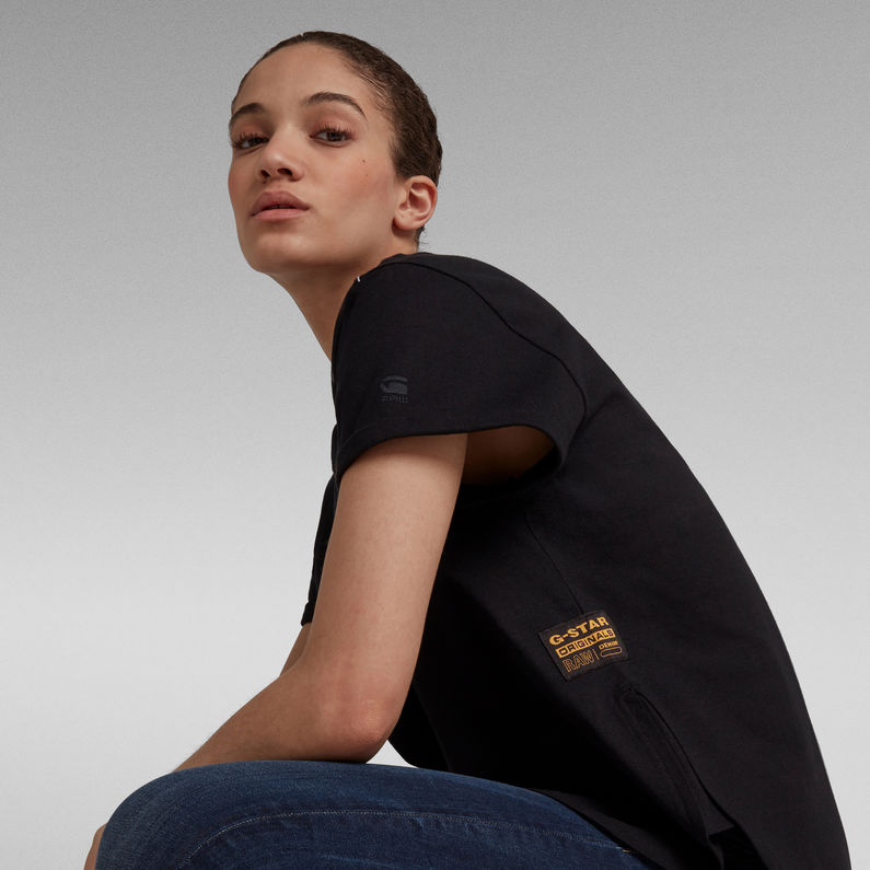 G-STAR Outlet Long Slit Tee Black