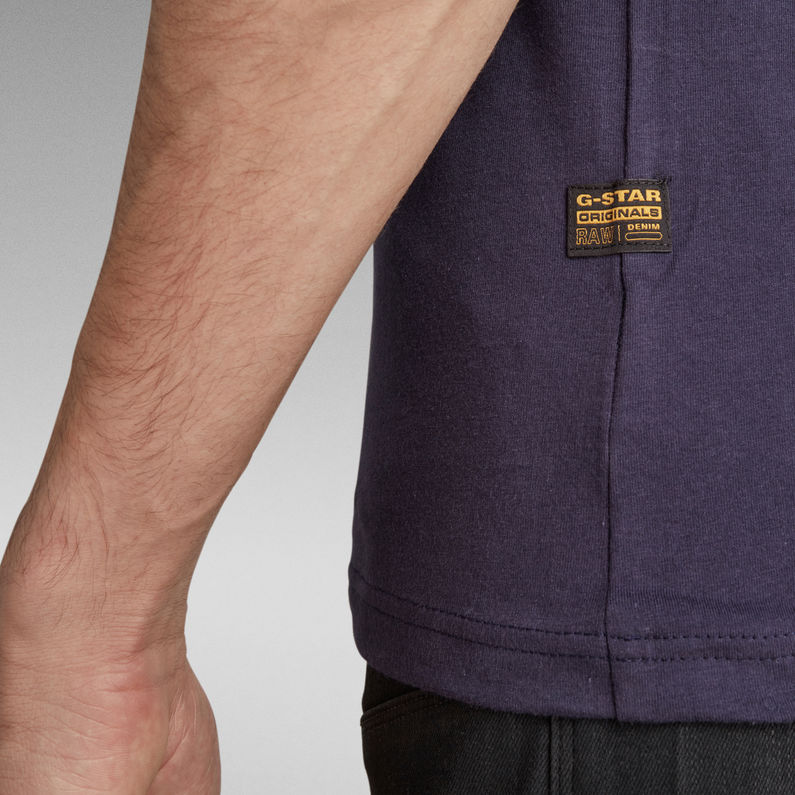 G-STAR Outlet Originals Stripe Logo T-Shirt Dark blue