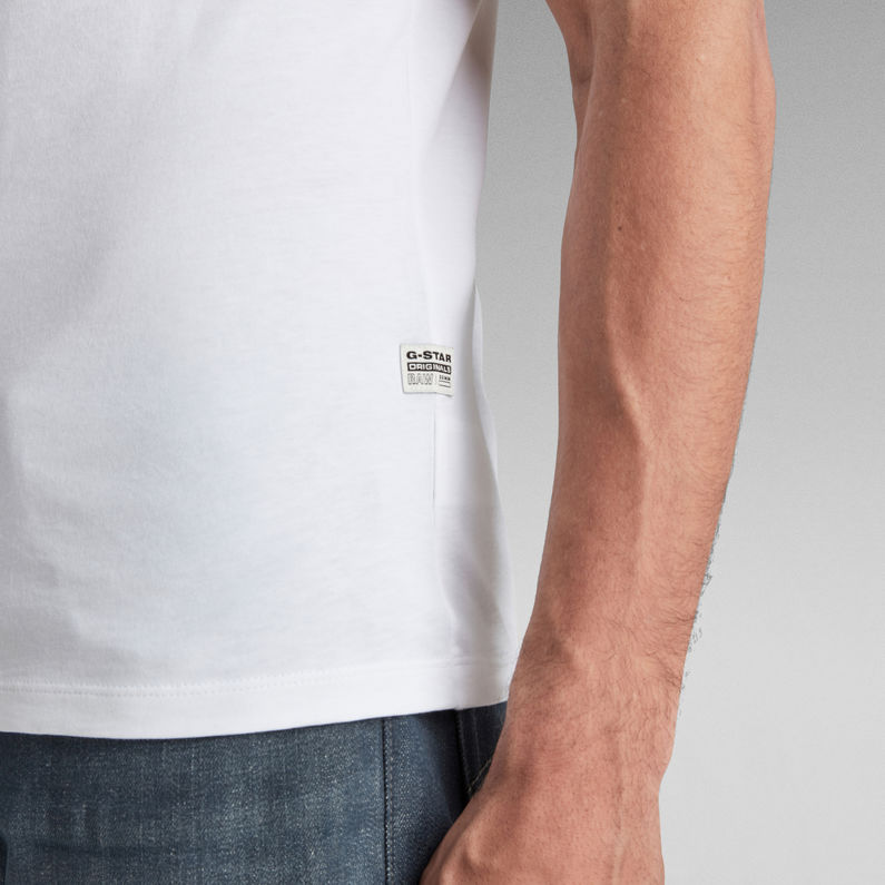 G-STAR Outlet Color Block Originals Slim T-Shirt White