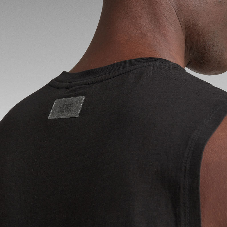 G-STAR Outlet Graphic Stitch Detail Tank Top Black
