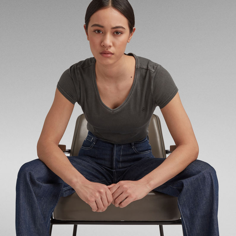 G-STAR Outlet Eyben Slim T-Shirt Overdyed Grey