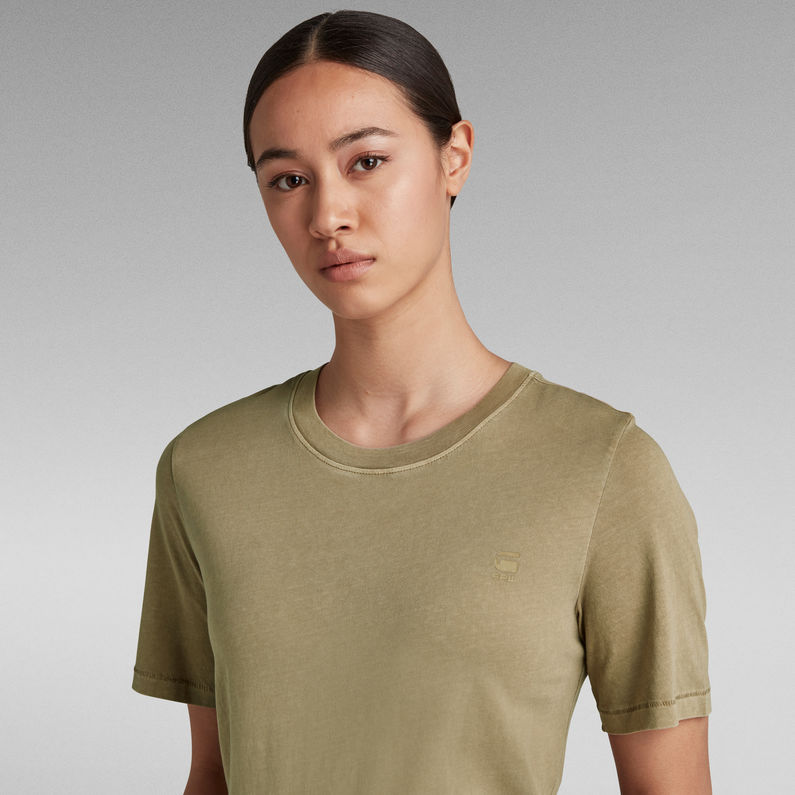 G-STAR Outlet Camiseta Regular Fit Overdyed Marrón