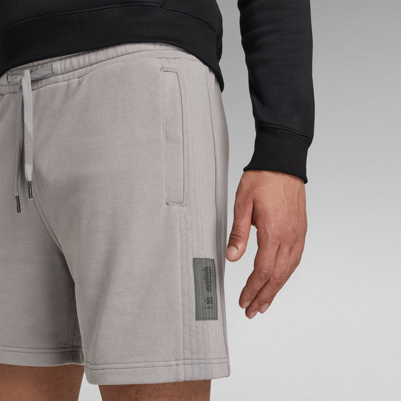G-STAR Outlet Stitch Panel Sweat Shorts Grey