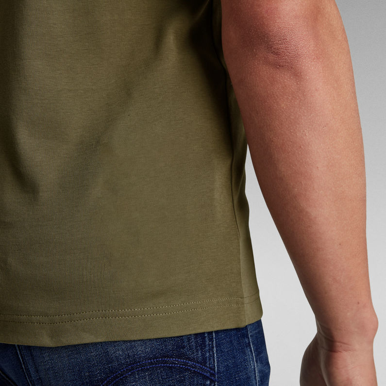 G-STAR Outlet Granddad Slim T-Shirt Green
