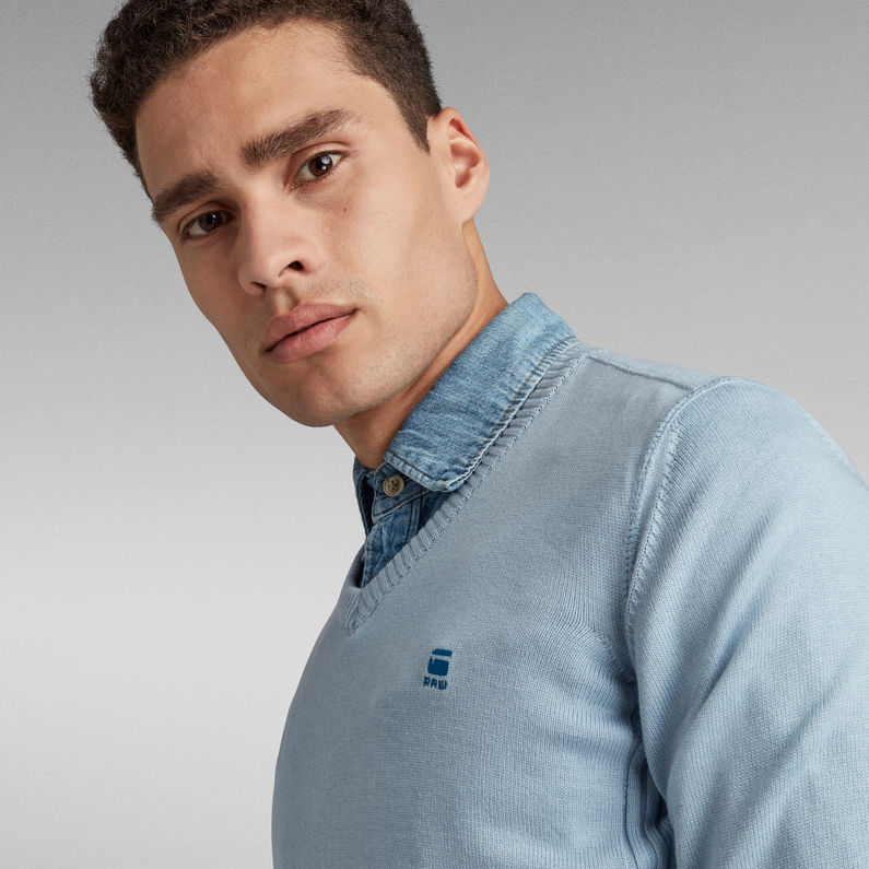 G-STAR Outlet Classic Sport Knitted Sweater Medium blue