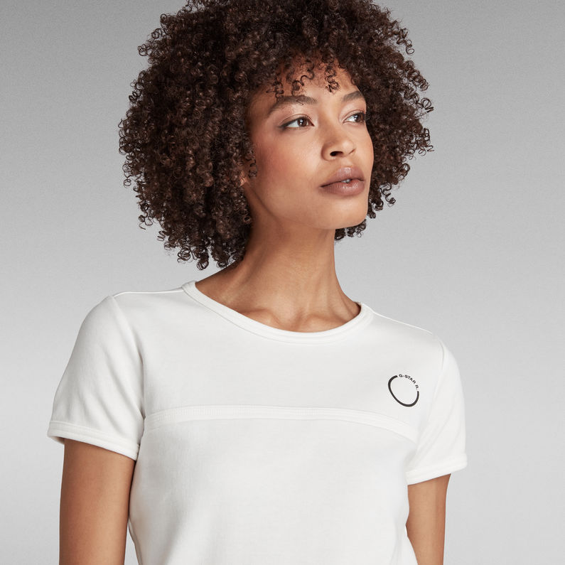 G-STAR Outlet Camiseta Front Stitch Blanco
