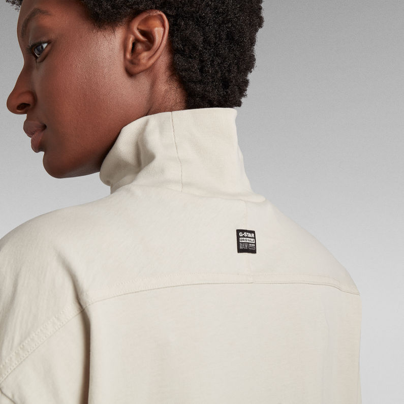 G-STAR Outlet Loose Graphic Funnel T-Shirt Beige