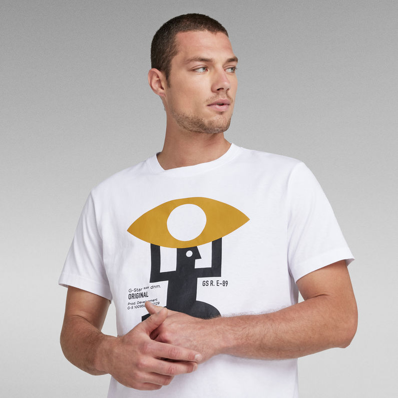 G-STAR Outlet Canoe Colorblock T-Shirt White