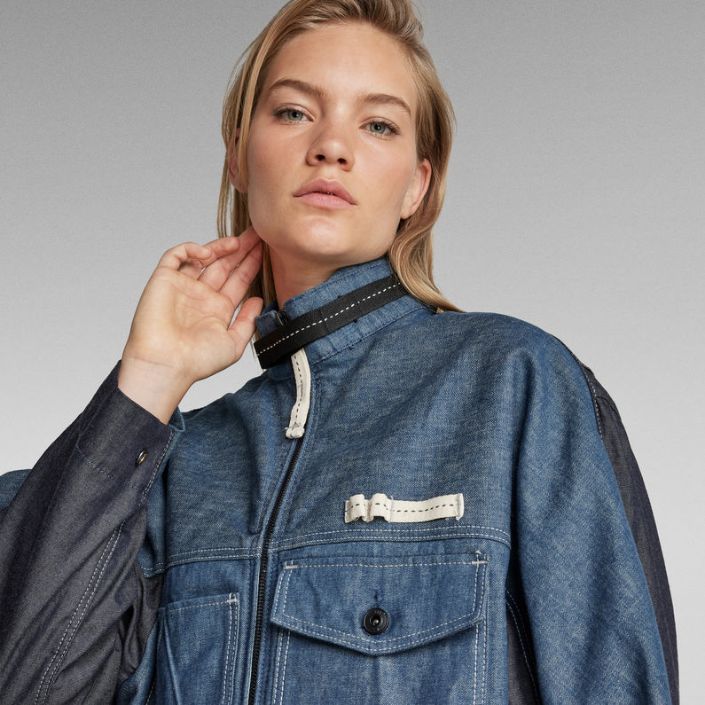 G-STAR Outlet GSRR Selvedge 3D A-Cropped Jacket Medium blue