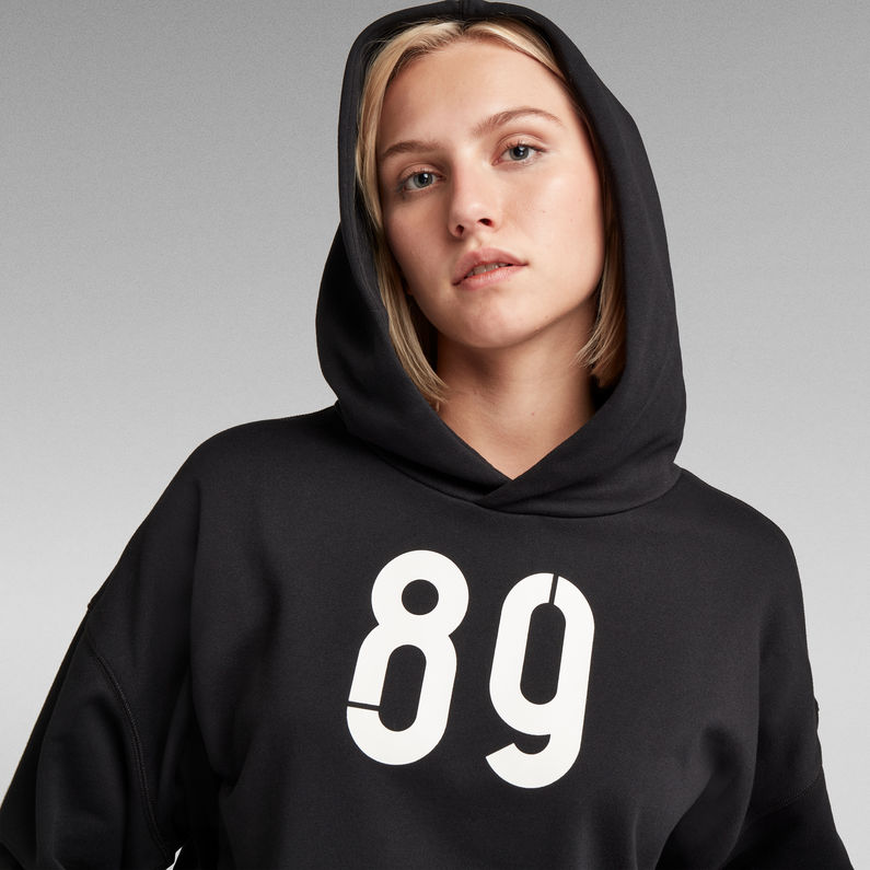 G-STAR Outlet Graphic Back Snaps Hoodie Black