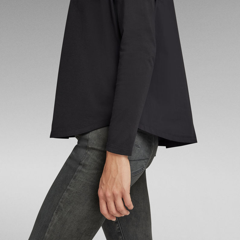 G-STAR Outlet Woven Mix Loose Top Black