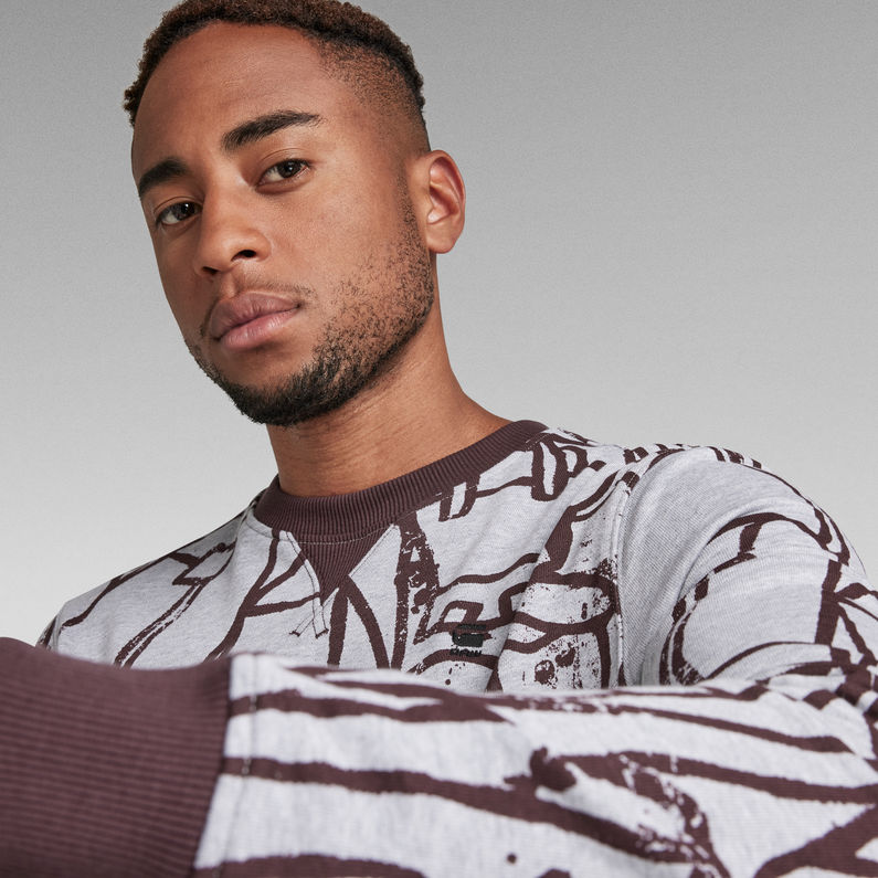 G-STAR Outlet Sudadera Line Art Splatter Multi color