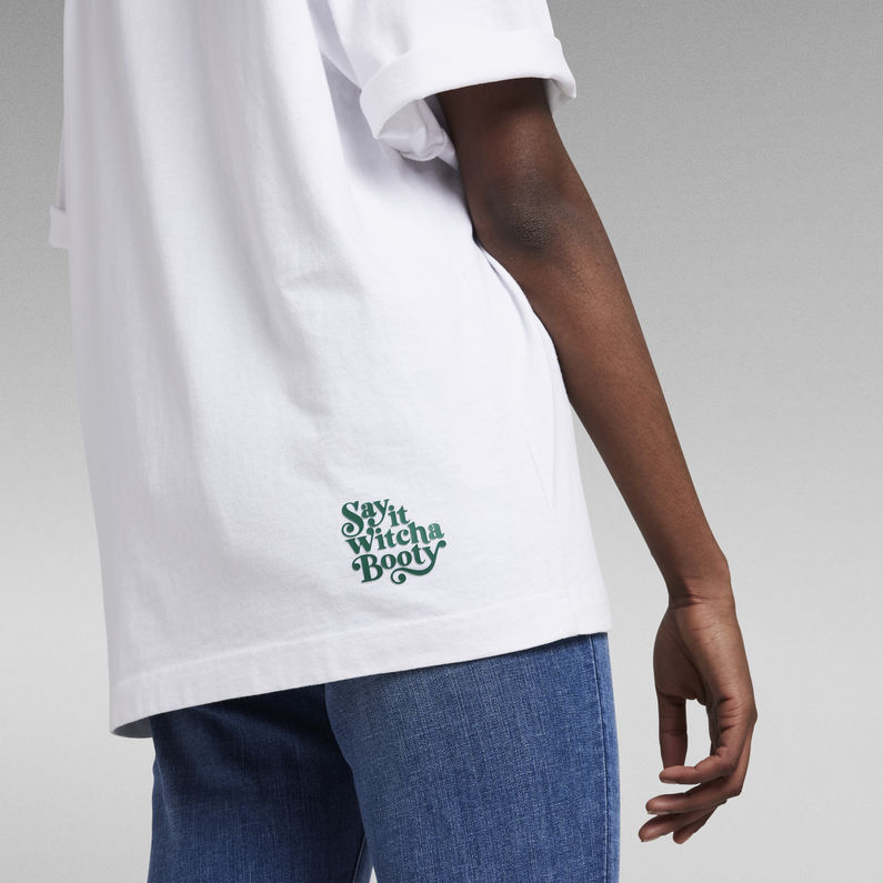 G-STAR Outlet Unisex Foxy Boxy T-Shirt White