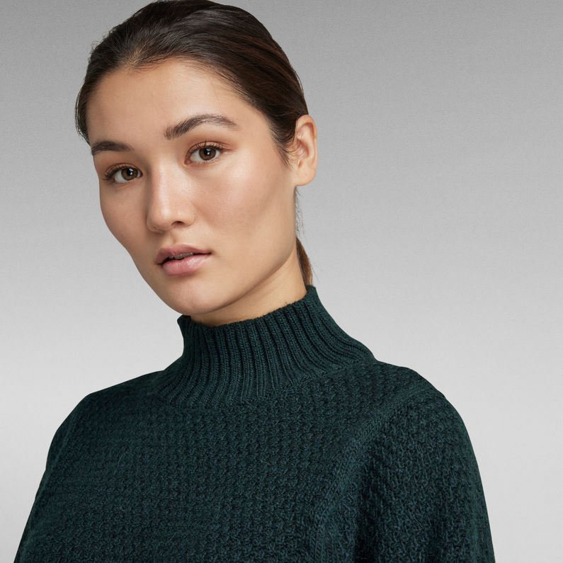 G-STAR Outlet Structure Mock Knitted Sweater Grey