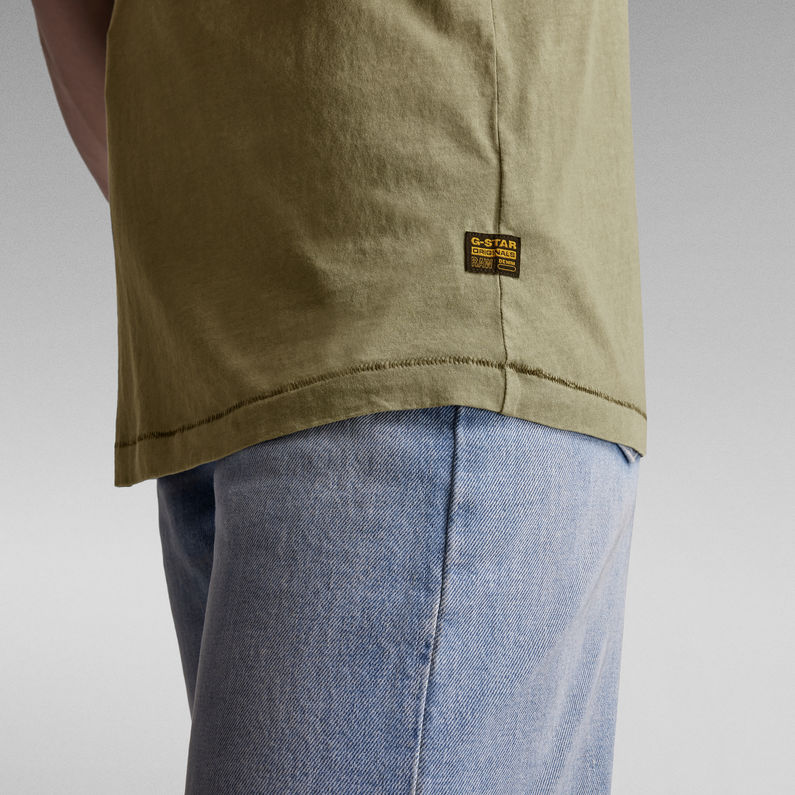 G-STAR Outlet Regular Fit T-Shirt Overdyed Green