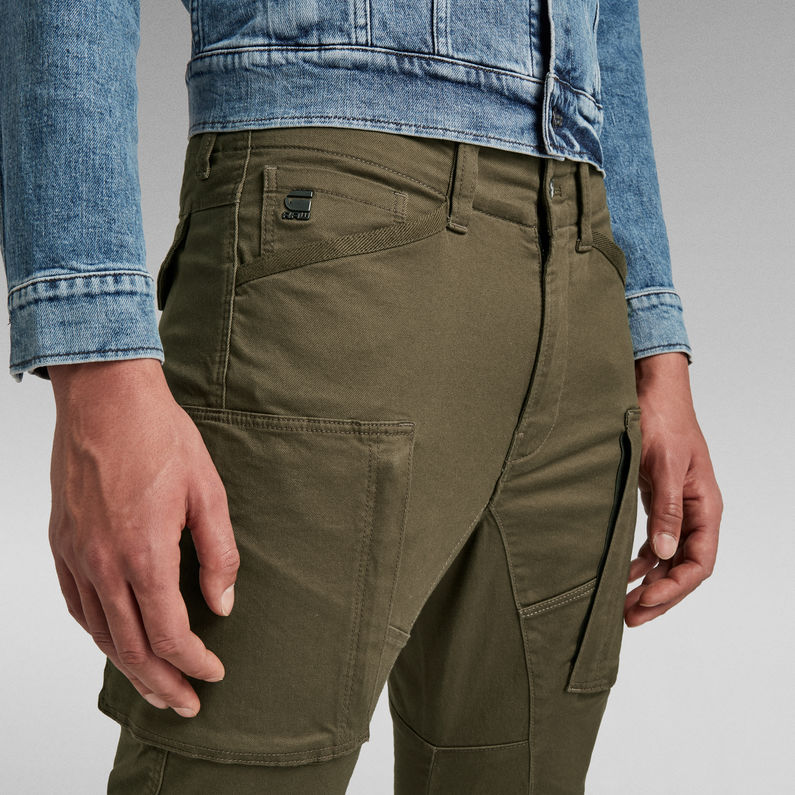 G-STAR Outlet Zip Pocket 3D Skinny Cargo Pants Green