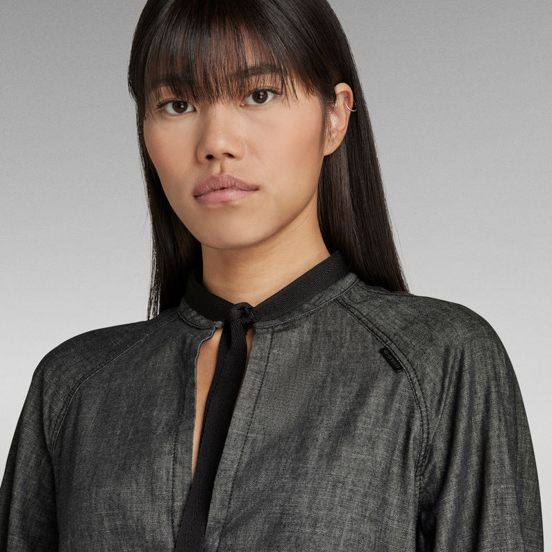 G-STAR Outlet V-Neck Tunic Dress Black