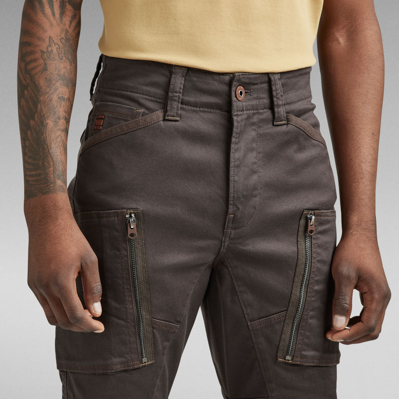 G-STAR Outlet Zip Pocket 3D Skinny Cargo Pants Brown
