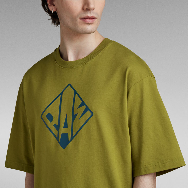 G-STAR Outlet Typography Boxy T-Shirt Green