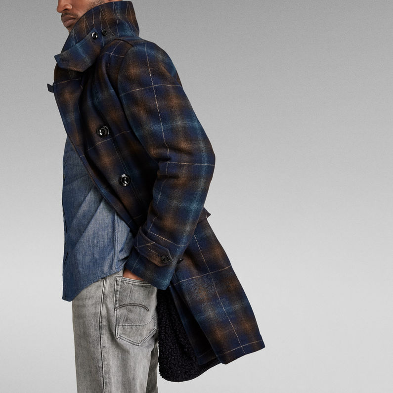 G-STAR Outlet Check Wool Coat Multi color