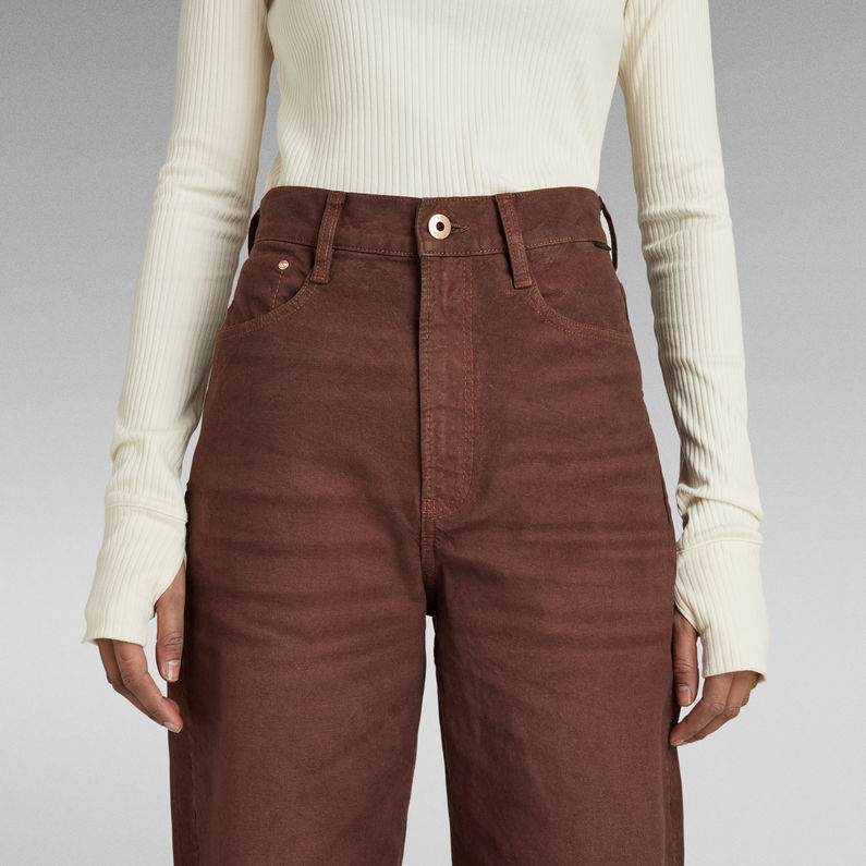G-STAR Outlet Deck Ultra High Wide Leg Jeans Brown