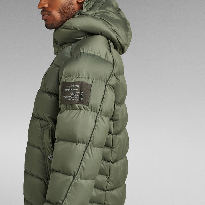 G-STAR Outlet G-Whistler Padded Hooded Jacket Green