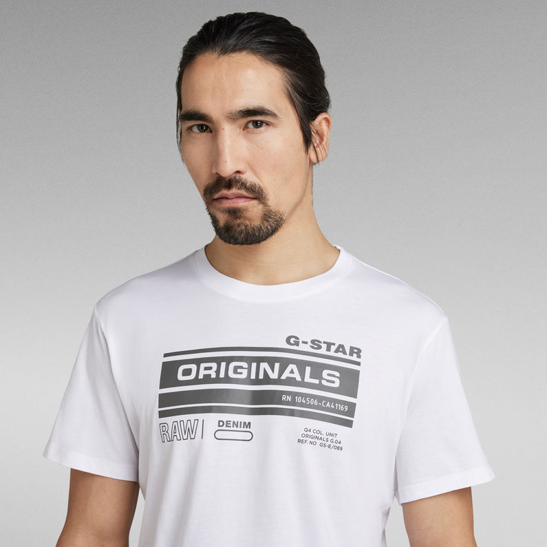 G-STAR Outlet Originals Graphic T-Shirt White