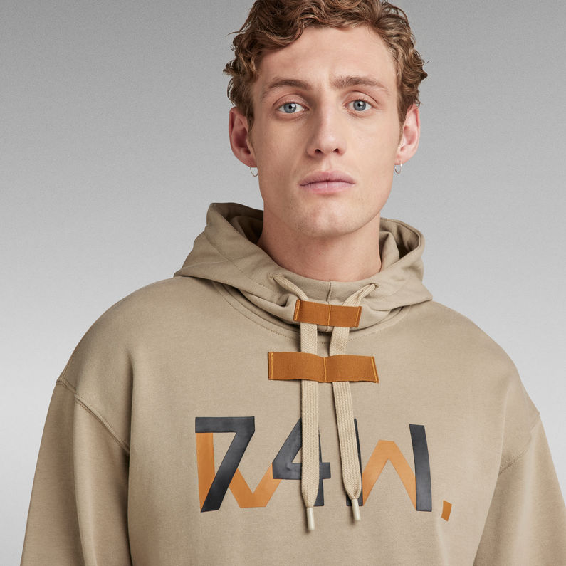 G-STAR Outlet RAW. 7411 Loose Hooded Sweater Beige