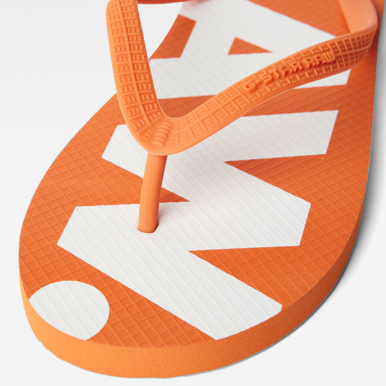 G-STAR Outlet Dend II Print Logo Flip Flops Orange