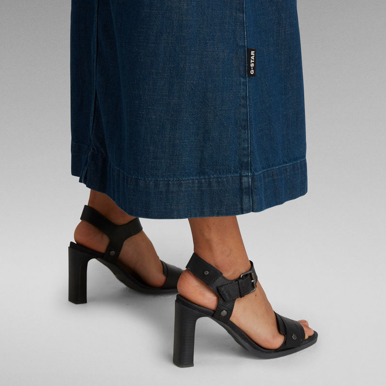 G-STAR Outlet A-line Maxi Wrap Skirt Dark blue