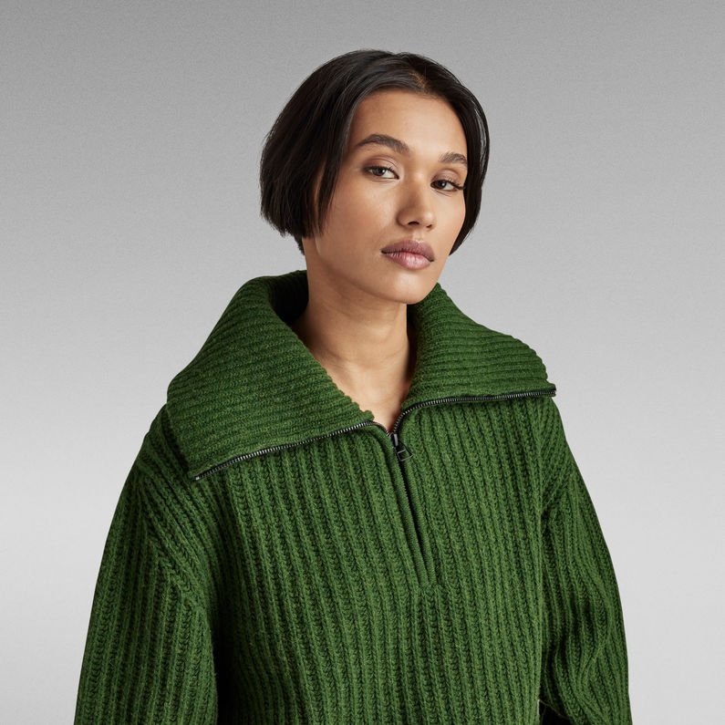 G-STAR Outlet Skipper Loose Knitted Sweater Green