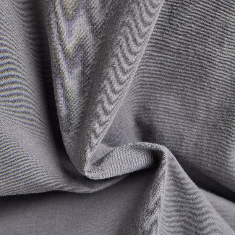 G-STAR Outlet Back Double Logo Tape T-Shirt Grey