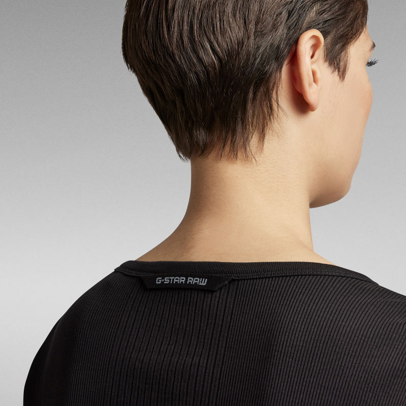 G-STAR Outlet Crespo Rib Slim Top Black