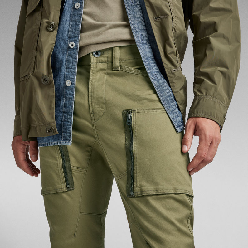 G-STAR Outlet Zip Pocket 3D Skinny Cargo Pants Green