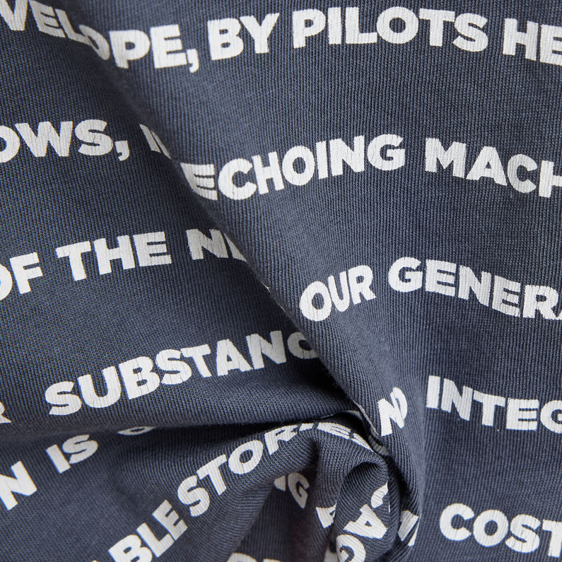 G-STAR Outlet Stripe Text T-Shirt Medium blue