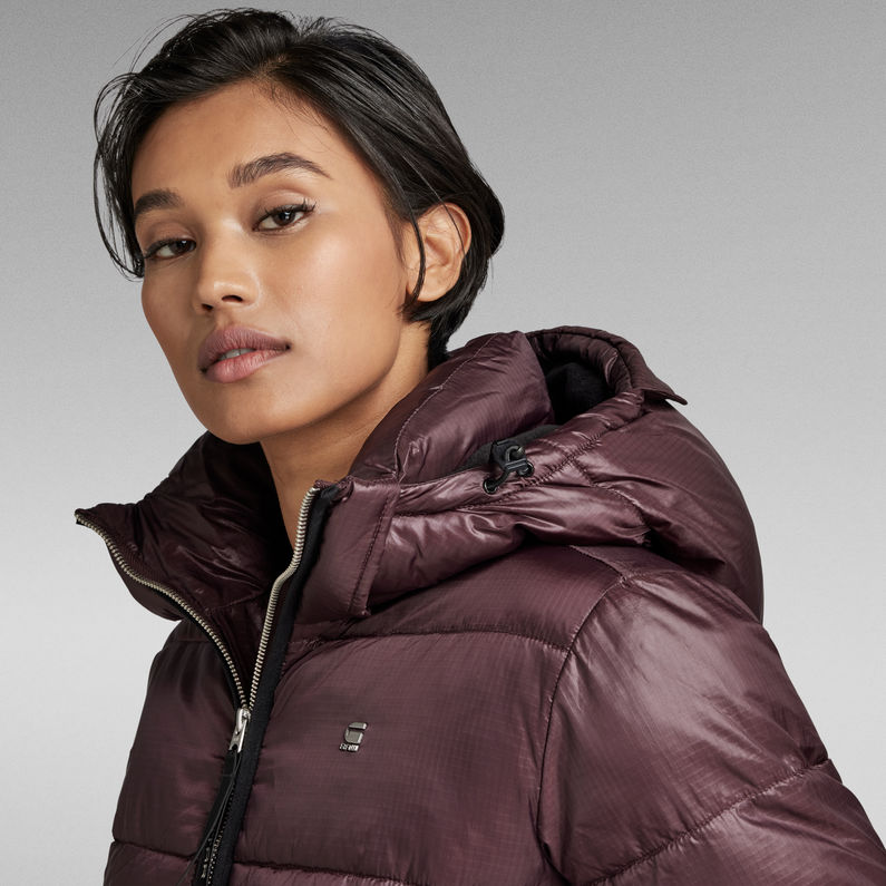 G-STAR Outlet Meefic Sundu Quilted Hooded Overshirt Purple