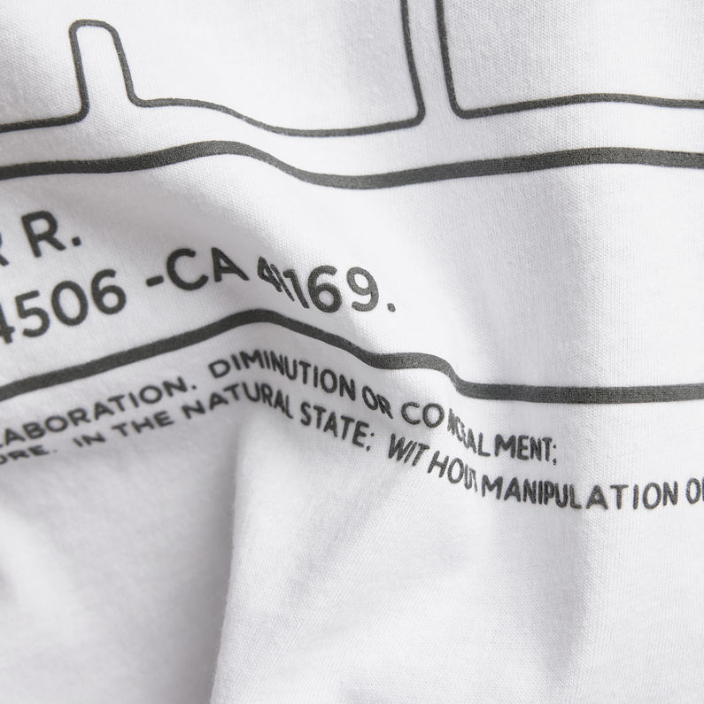 G-STAR Outlet Back Graphic Text T-Shirt White
