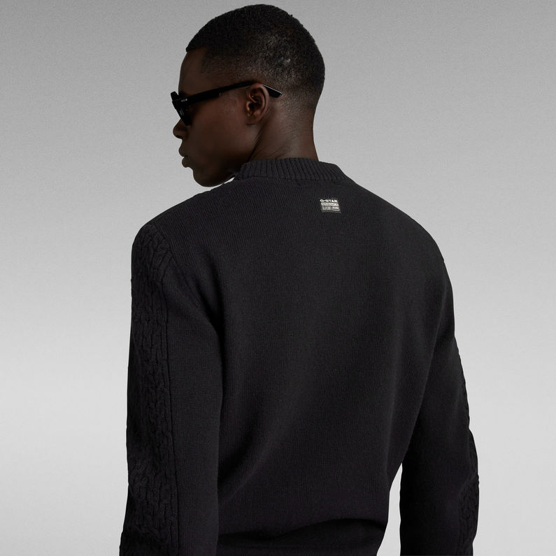 G-STAR Outlet Cable Knitted Sweater Black