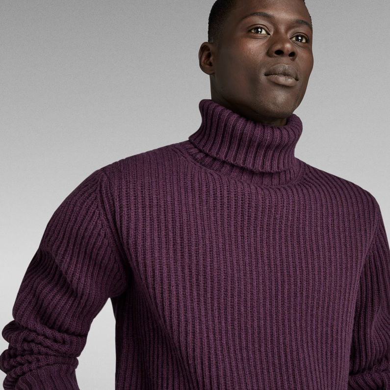 G-STAR Outlet Jersey Essential Turtleneck Morado