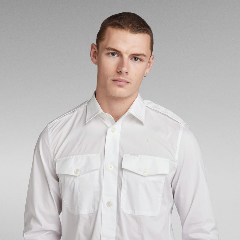G-STAR Outlet Tux Marine Slim Shirt White