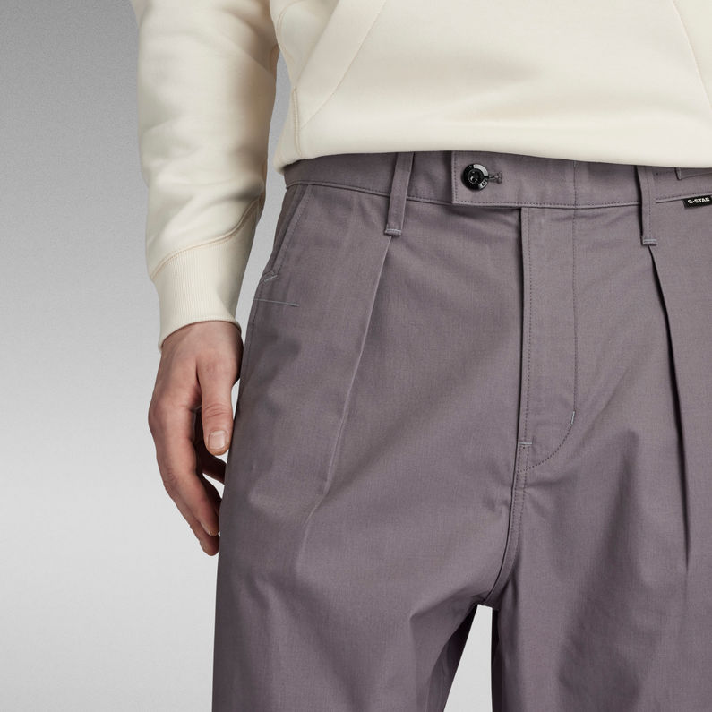 G-STAR Outlet Unisex Pleated Chino Relaxed Grey
