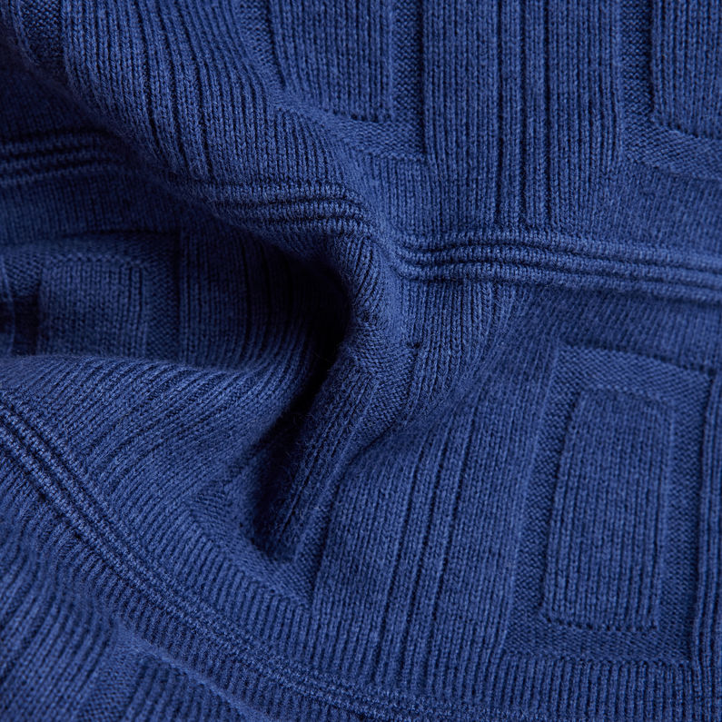 G-STAR Outlet Table Structure Knitted Sweater Medium blue