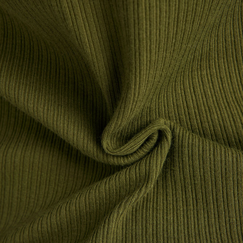 G-STAR Outlet Top Slim Rib Mock Verde