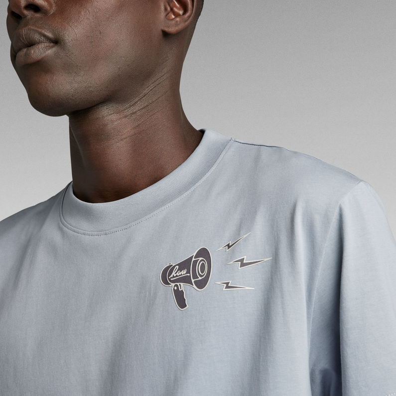 G-STAR Outlet Megaphone Graphic T-Shirt Grey